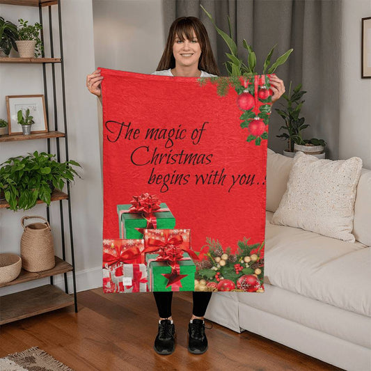 Magic of Christmas begins with you! Blanklet