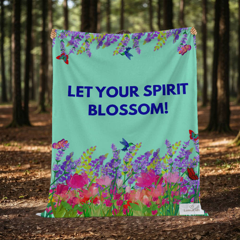 Let Your Spirit Blossom! Blanket