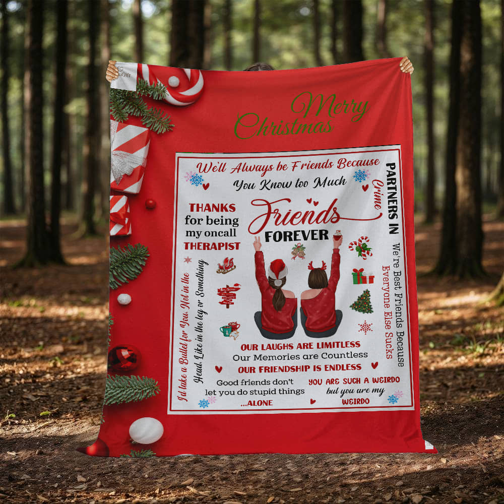Merry Christmas Best Friends Blanket
