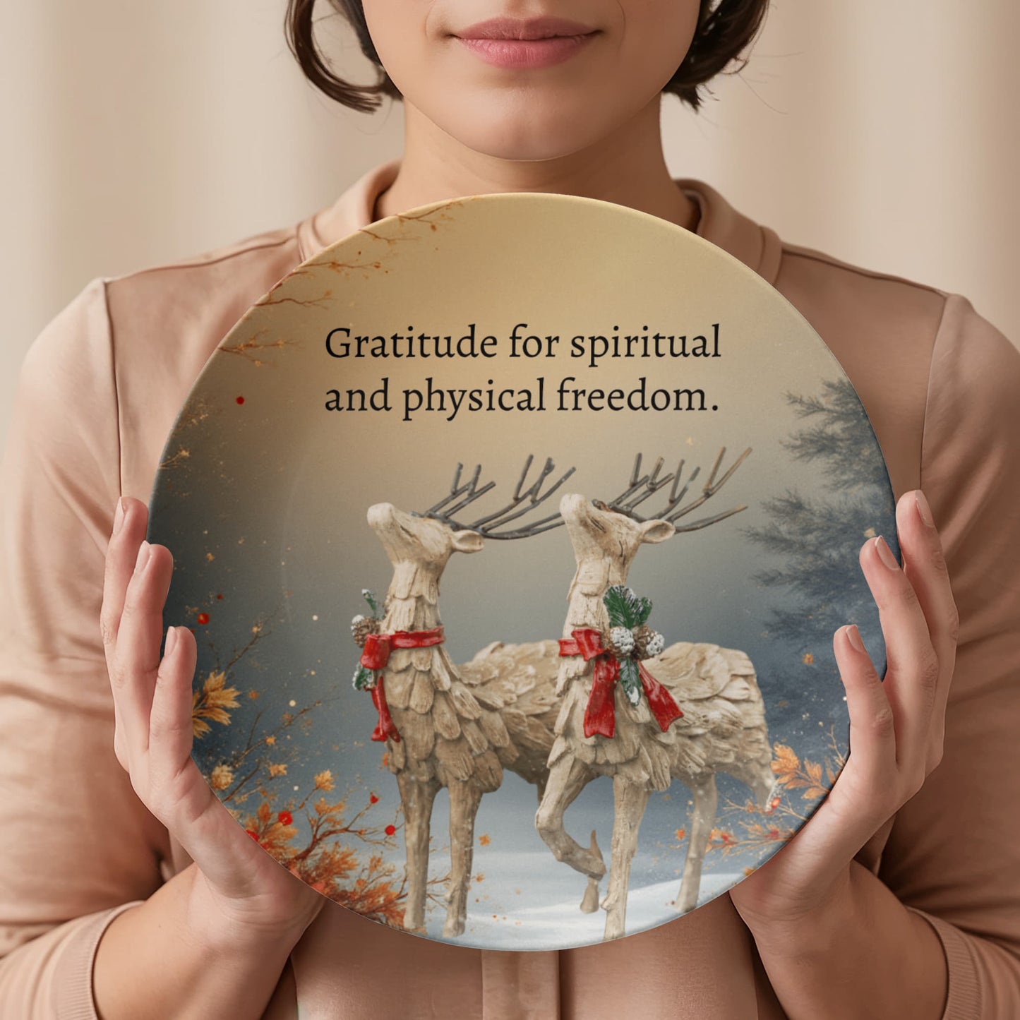 Gratitude for spiritual and physical freedom Plate