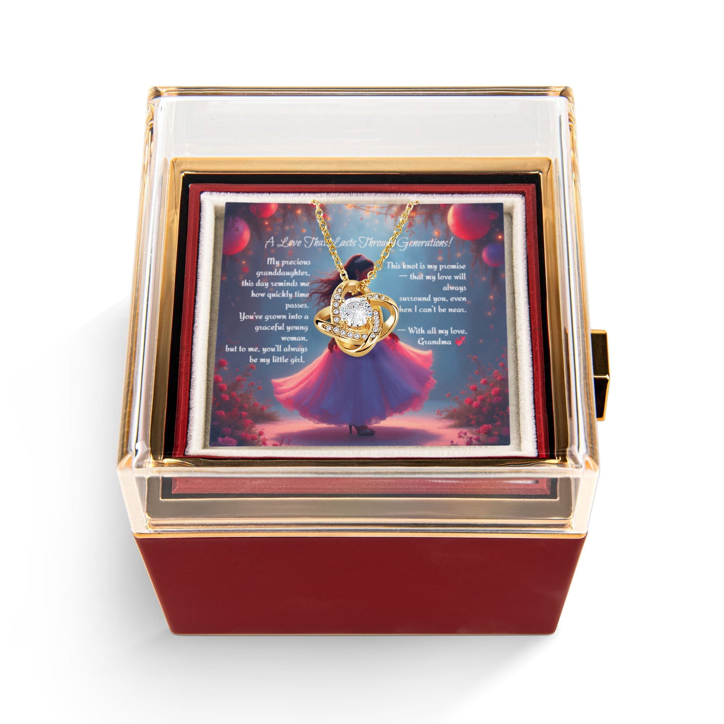 A Love That Lasts Through Generations – Quinceañera Knot Necklace from Grandma