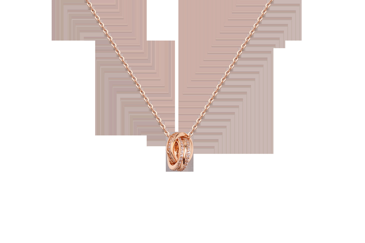 Chomel S925 Dual Ring Silver Necklace