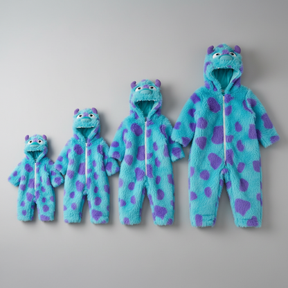 Cute Animal Baby Jumpsuit With Hooded Zipper