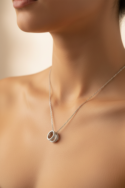 Harmony Ring Pendant Necklace (S925 Silver)