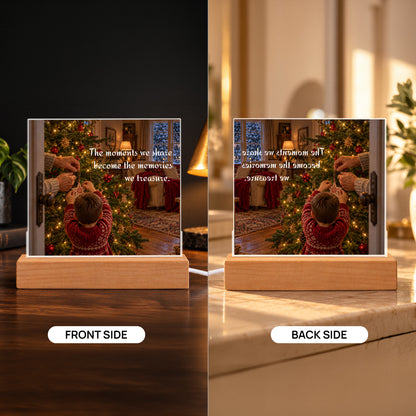 Treasured Moments - Christmas Illuminated Acrylic Plaque