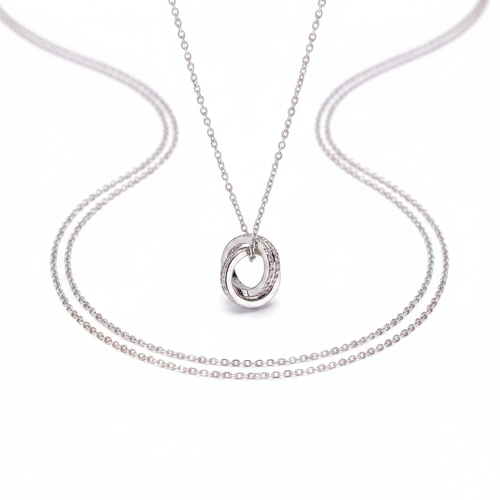 Harmony Ring Pendant Necklace (S925 Silver)