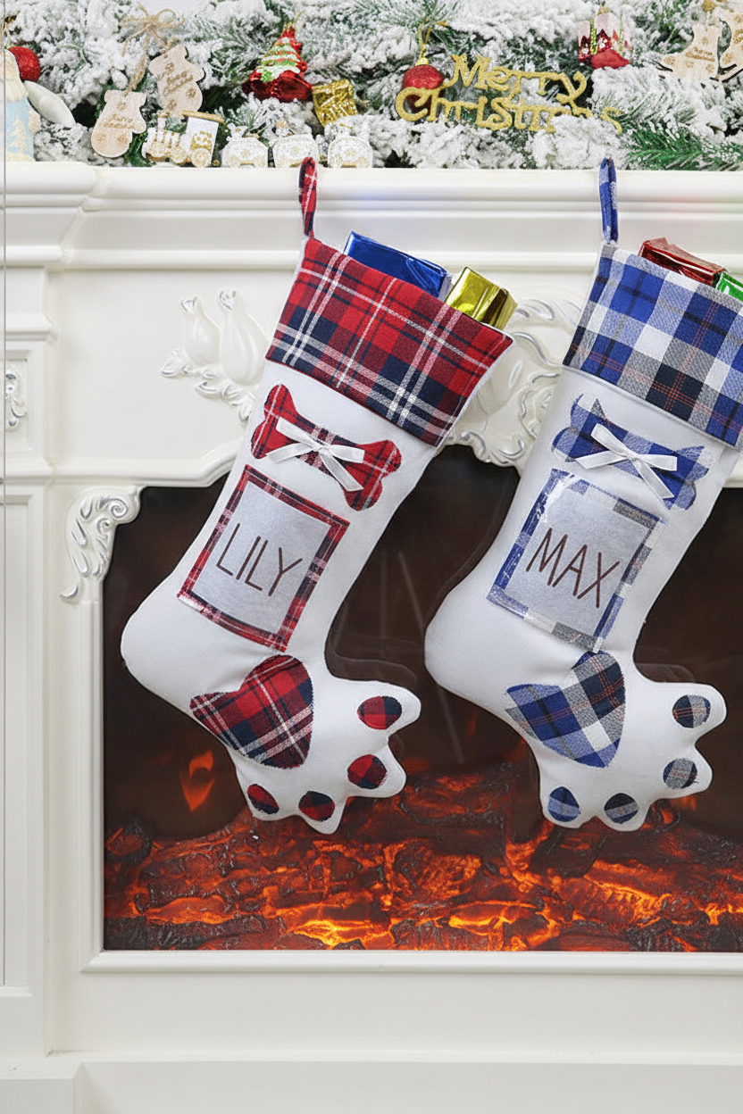 Puppy Paw Holiday Stocking