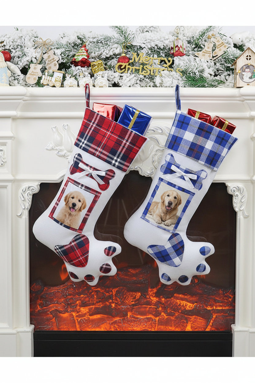 Puppy Paw Holiday Stocking