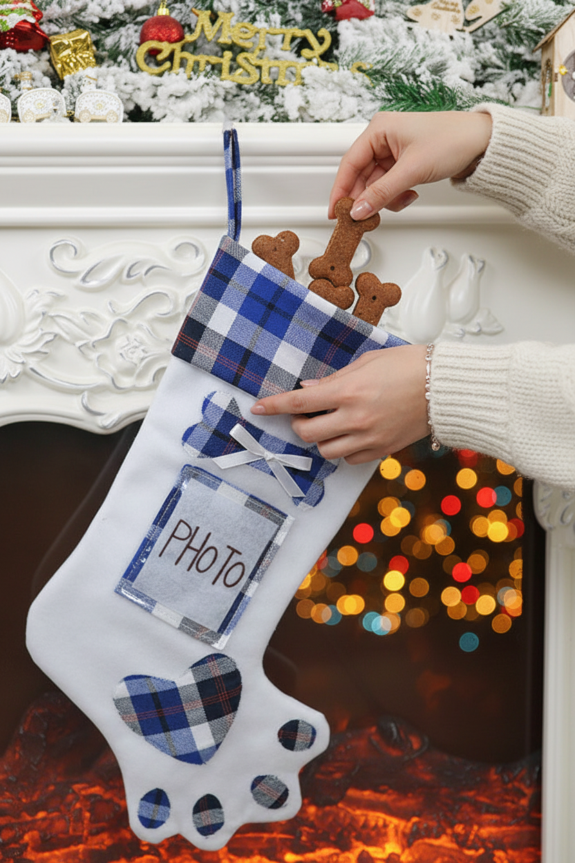 Puppy Paw Holiday Stocking