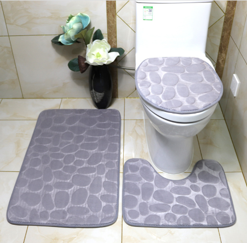 3-Piece Non-Slip Bathroom Rug Set