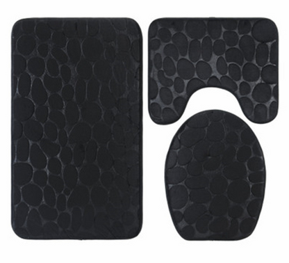 3-Piece Non-Slip Bathroom Rug Set