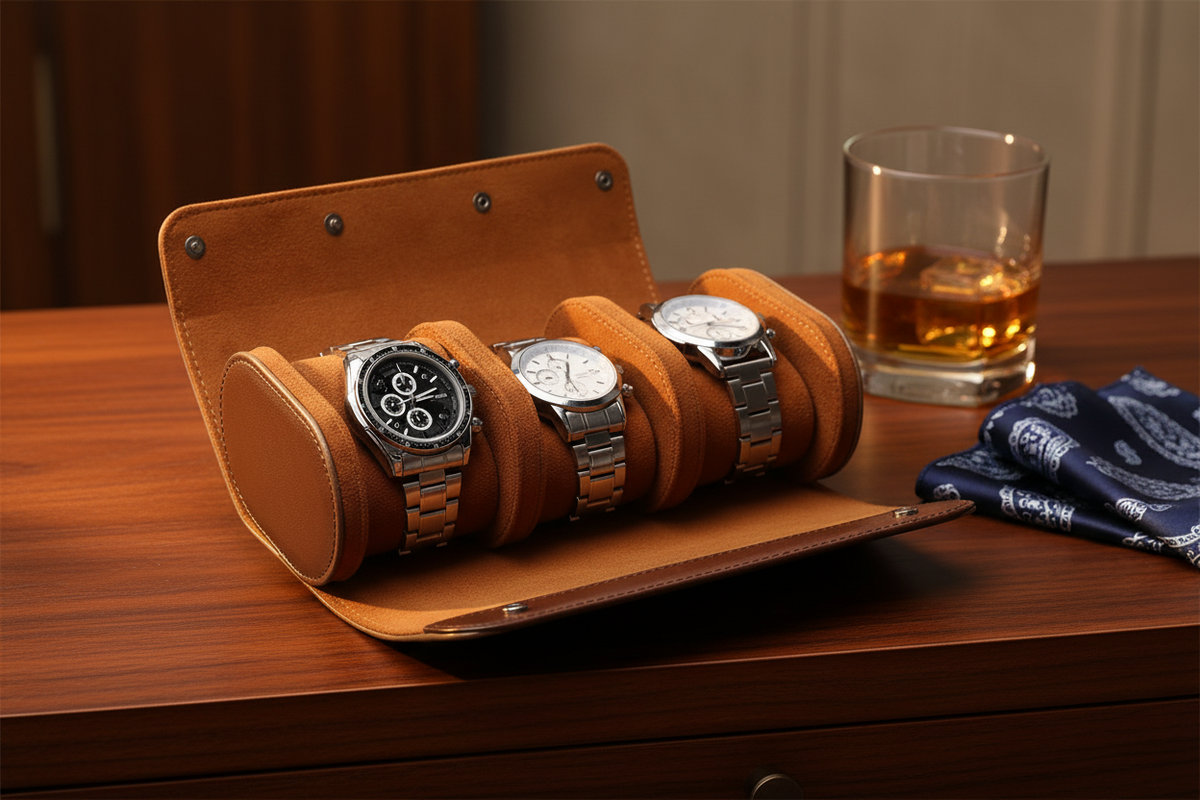 3 Slots Travel Watch Case