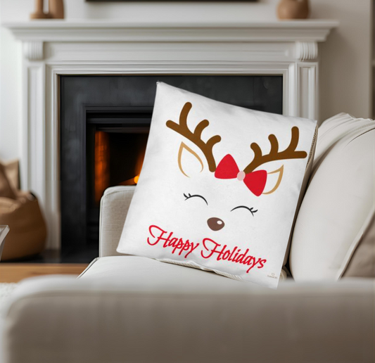 Merry Christmas (Reindeer -red letters)