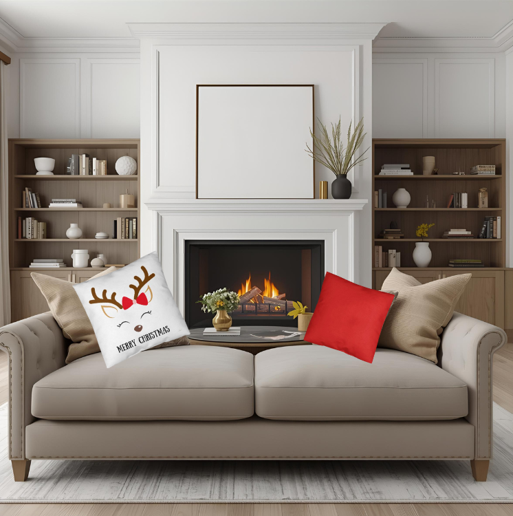 Merry Christmas (Reindeer -red letters)