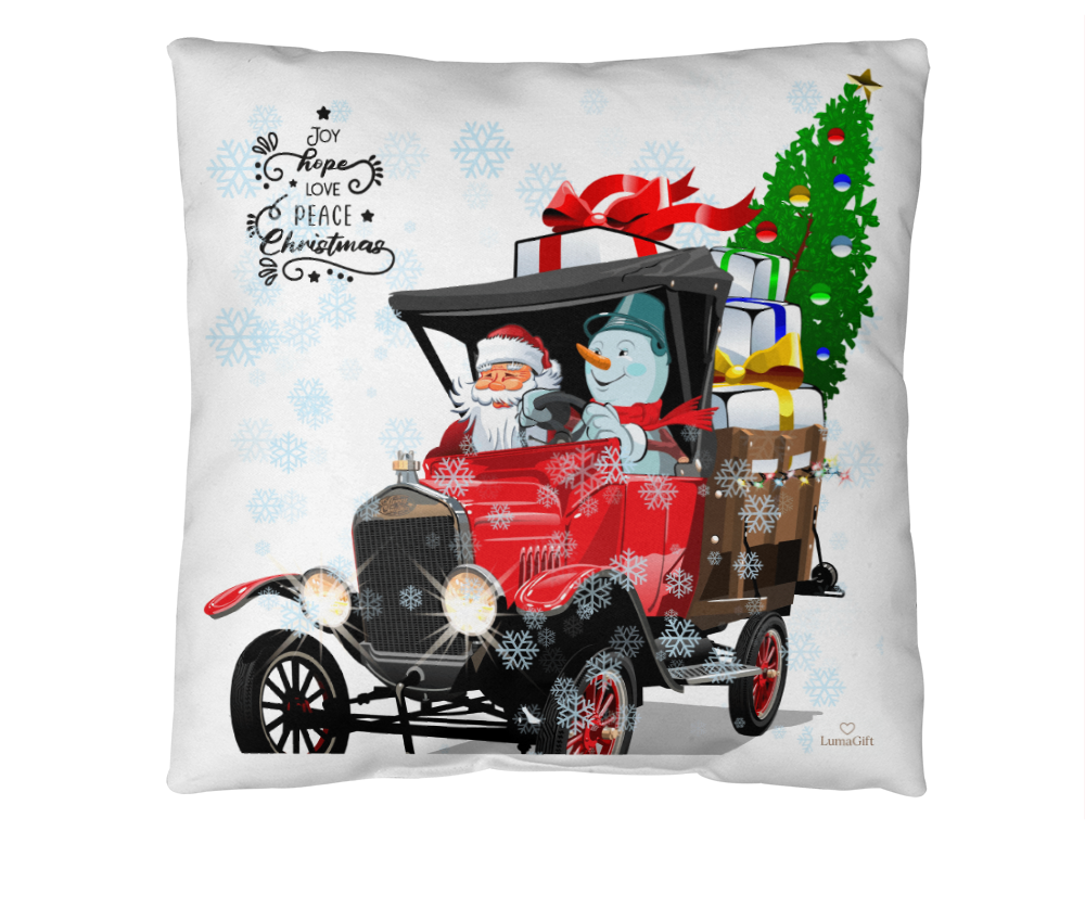Santa & Snow Man Pillow