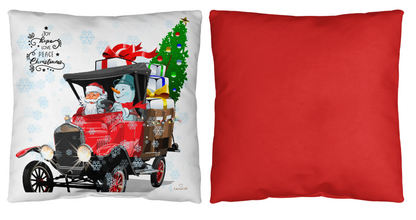 Santa & Snow Man Pillow