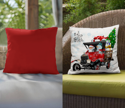Santa & Snow Man Pillow
