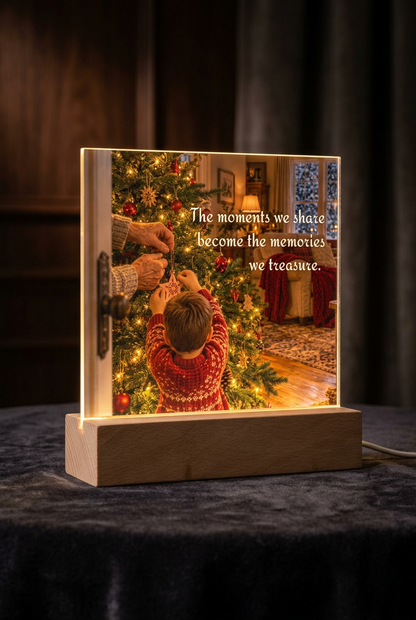 Treasured Moments - Christmas Illuminated Acrylic Plaque