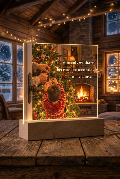 Treasured Moments - Christmas Illuminated Acrylic Plaque