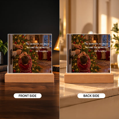 Treasured Moments - Christmas Illuminated Acrylic Plaque