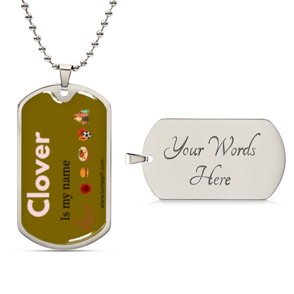 Clover Dog Tag