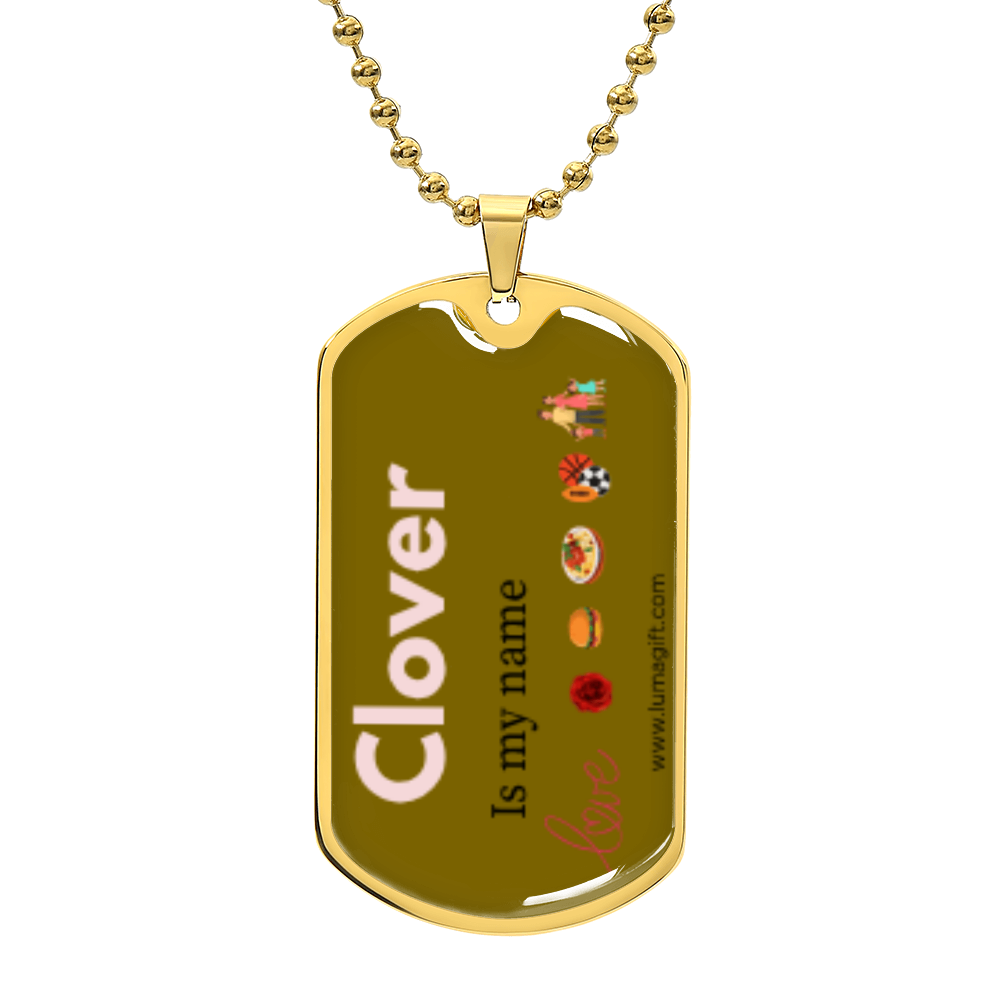Clover Dog Tag
