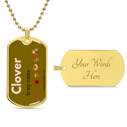 Clover Dog Tag