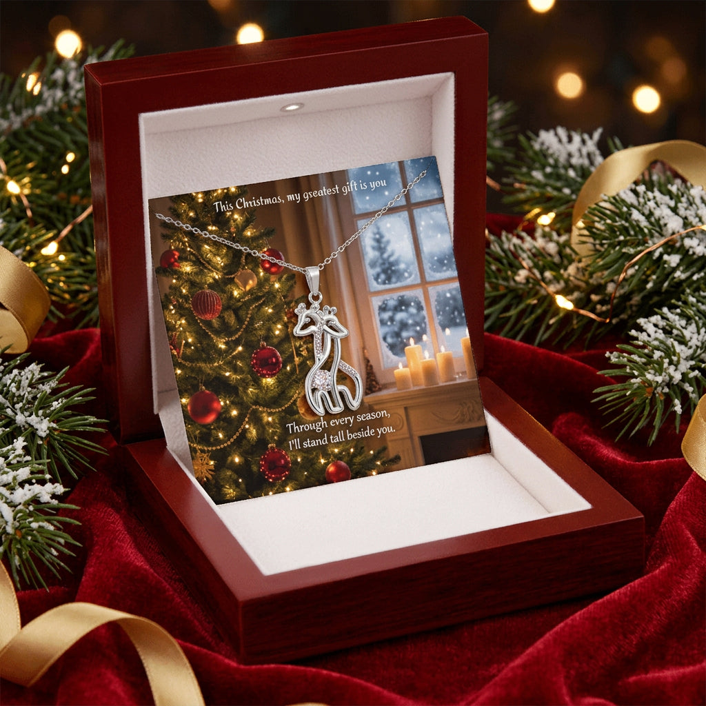 Treasured Moments - Christmas Giraffe Necklace
