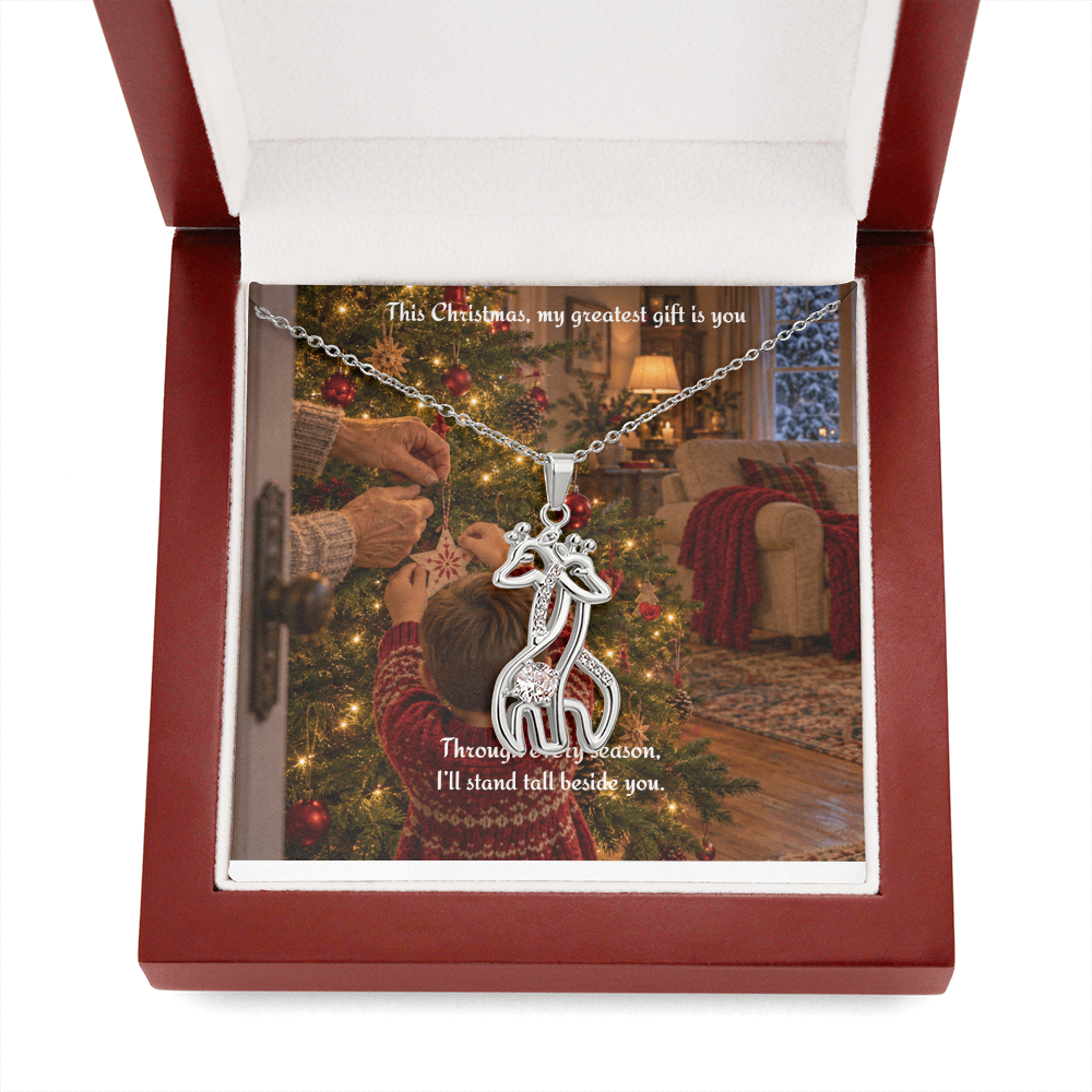 Treasured Moments - Christmas Giraffe Necklace