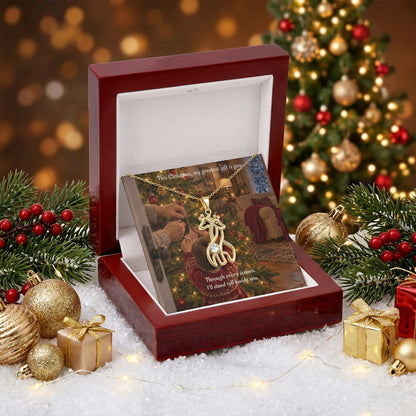 Treasured Moments - Christmas Giraffe Necklace