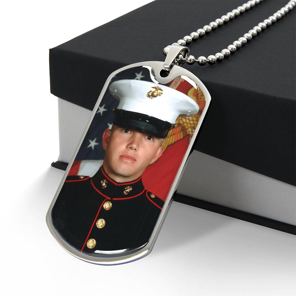 Love Through Service – Personalized Dog Tag Pillow ⭐