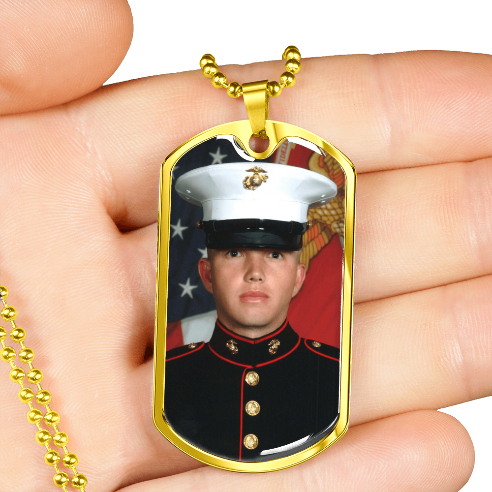 Love Through Service – Personalized Dog Tag Pillow ⭐