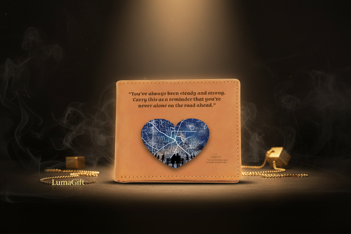 To My Brother, “You're Never Alone” Leather Wallet