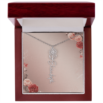 Blooming Love – Custom Name Necklace
