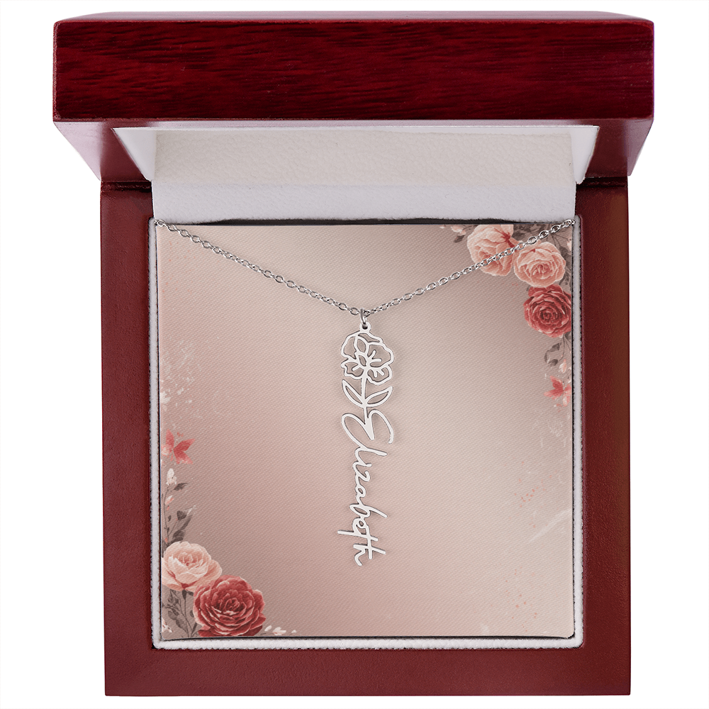 Blooming Love – Custom Name Necklace