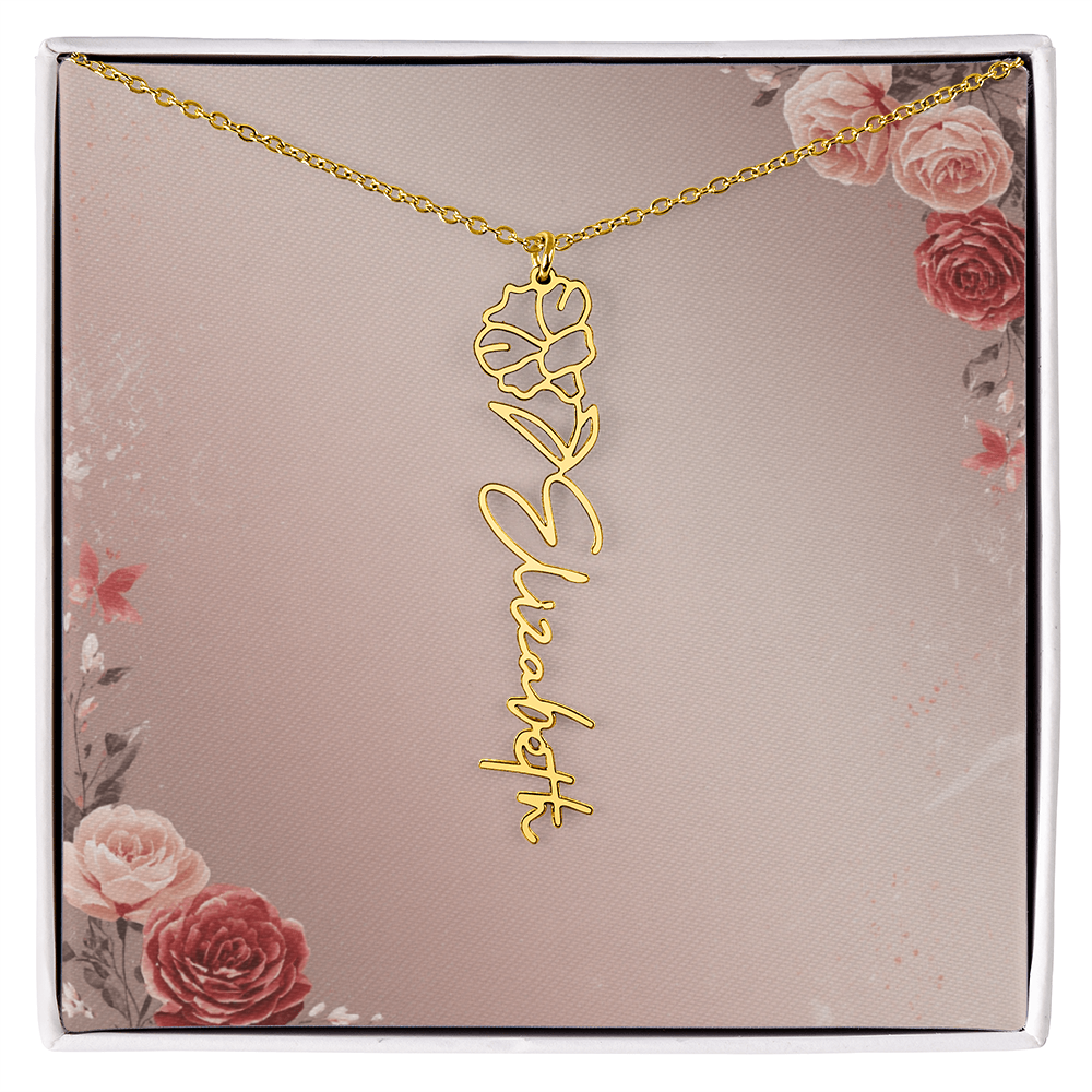 Blooming Love – Custom Name Necklace