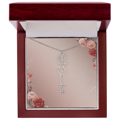 Blooming Love – Custom Name Necklace