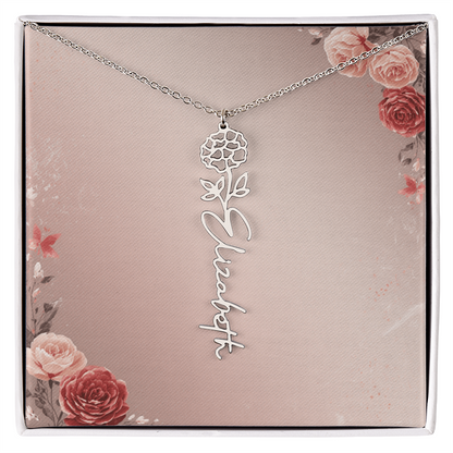 Blooming Love – Custom Name Necklace