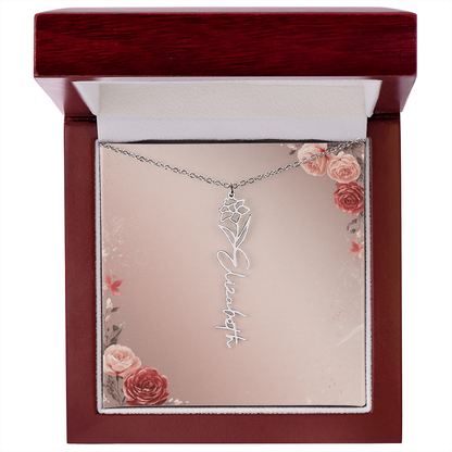 Blooming Love – Custom Name Necklace
