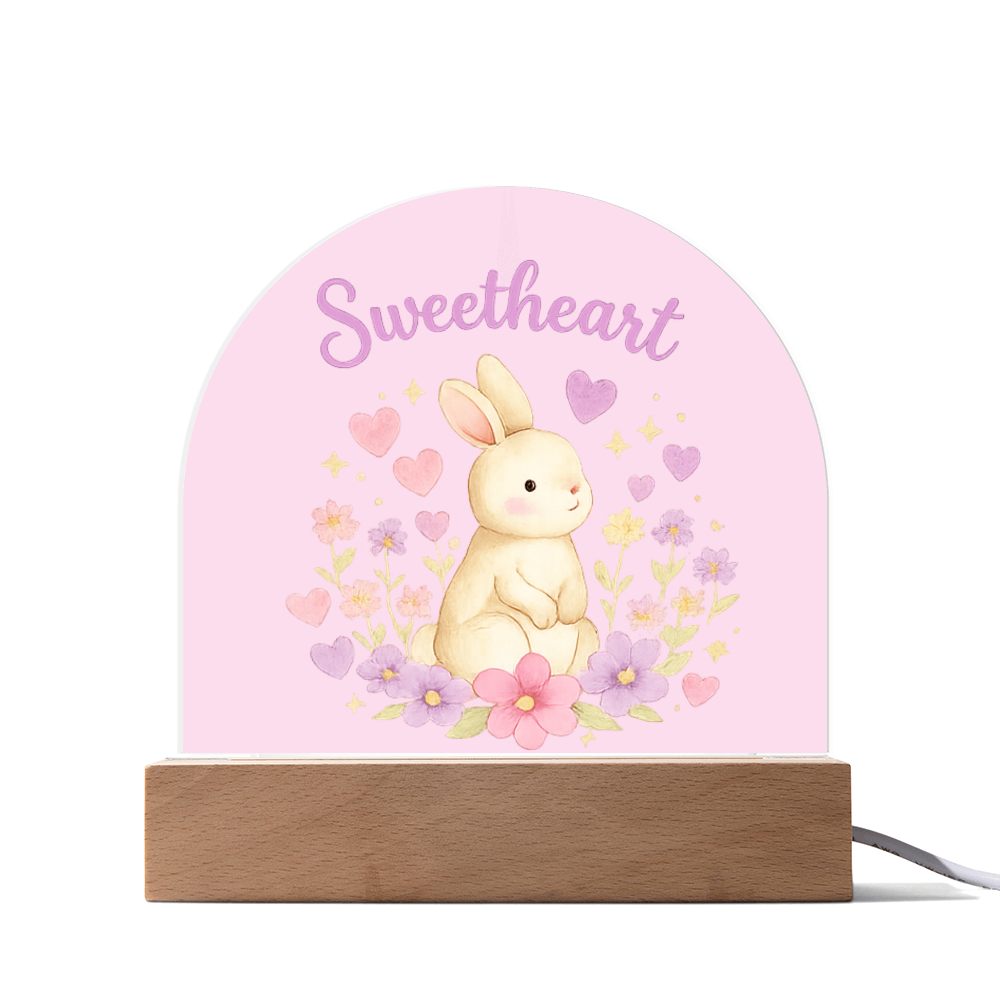 Sweetheart Glow - Dome Acrylic Plaque Night Light
