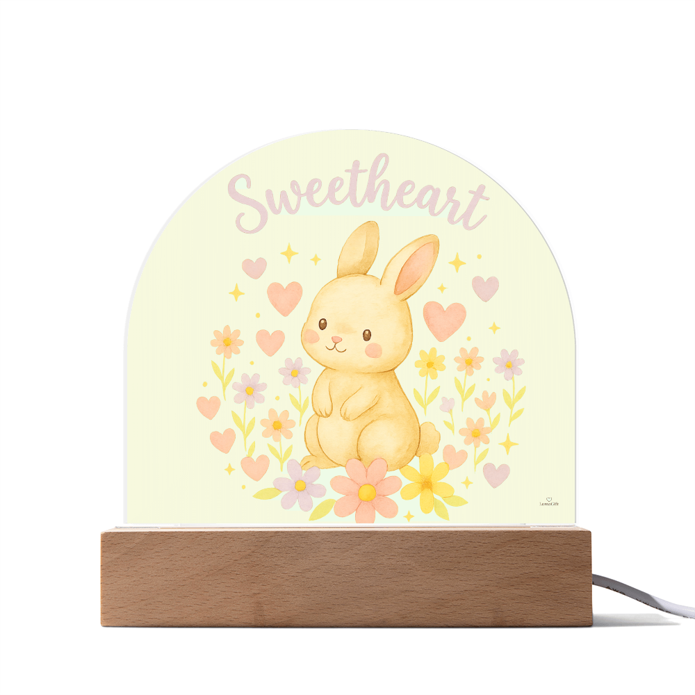Sweetheart Glow – Dome Acrylic Plaque Night Light