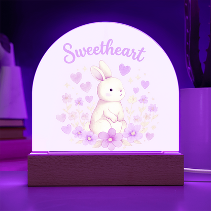 Sweetheart Glow - Dome Acrylic Plaque Night Light