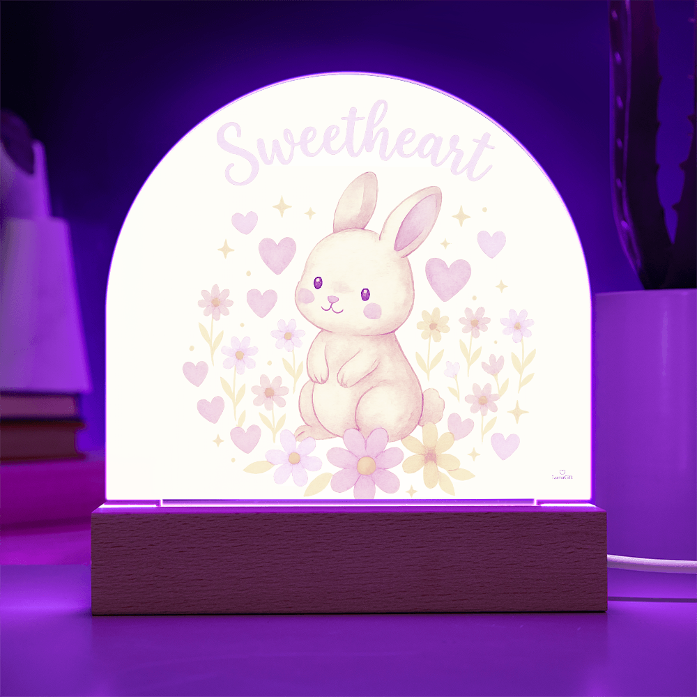 Sweetheart Glow – Dome Acrylic Plaque Night Light