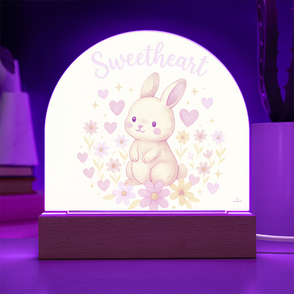 Sweetheart Glow – Dome Acrylic Plaque Night Light