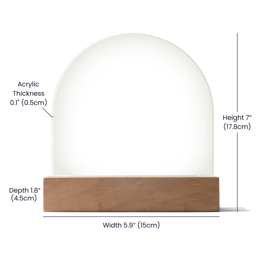 Sweetheart Glow - Dome Acrylic Plaque Night Light