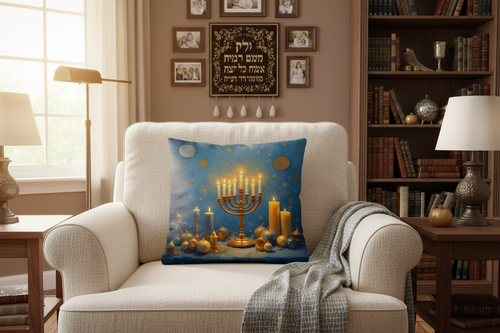 Hanukkah - faith, resilience, and light in the darkness pillow