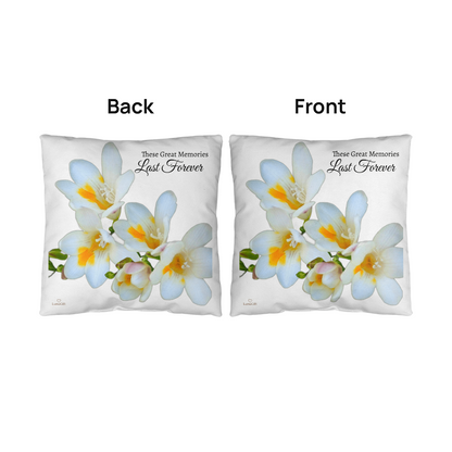 These Great Memories Pillow ( White - celebrates marriage, engagement, or starting a life together)