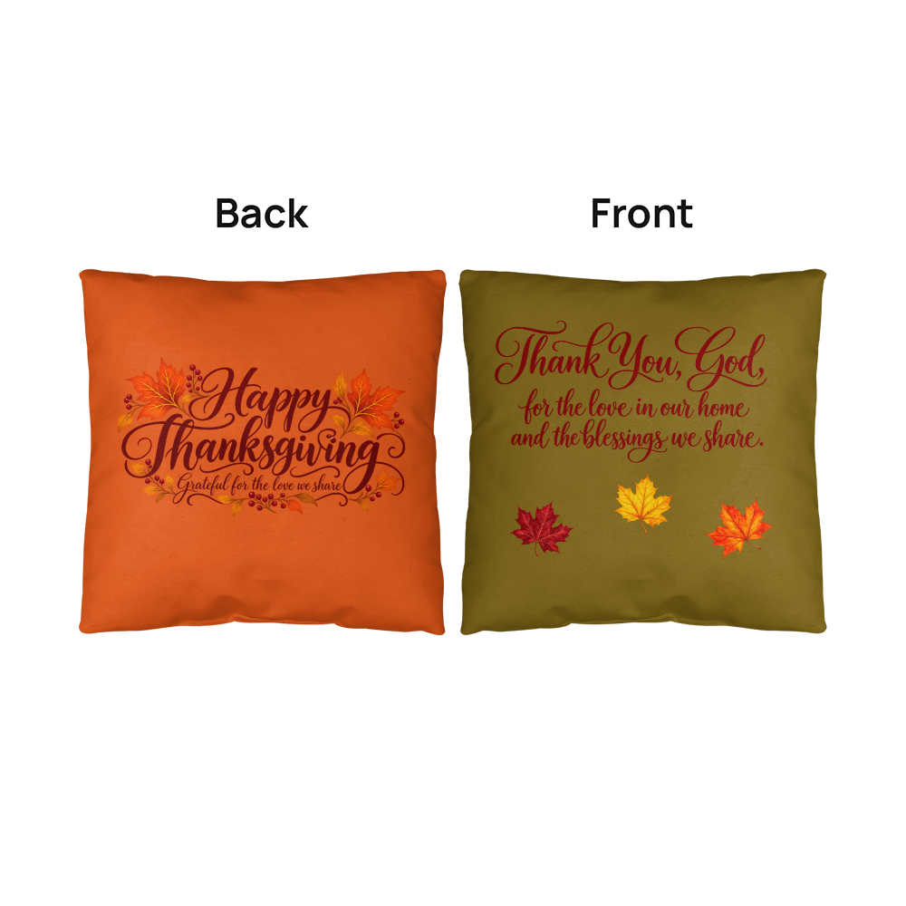 Thank You, God — Thanksgiving Decorative Pillow