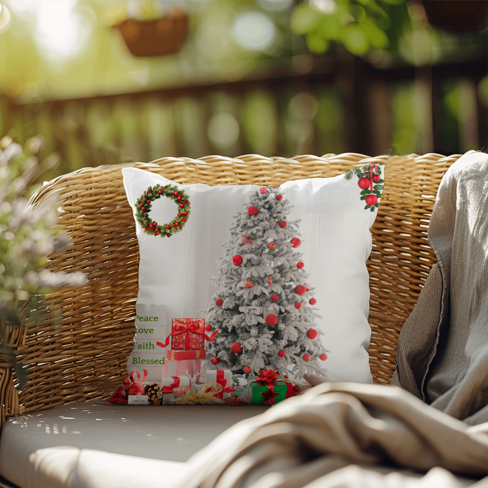 Merry Christmas Tree Gifts Pillow