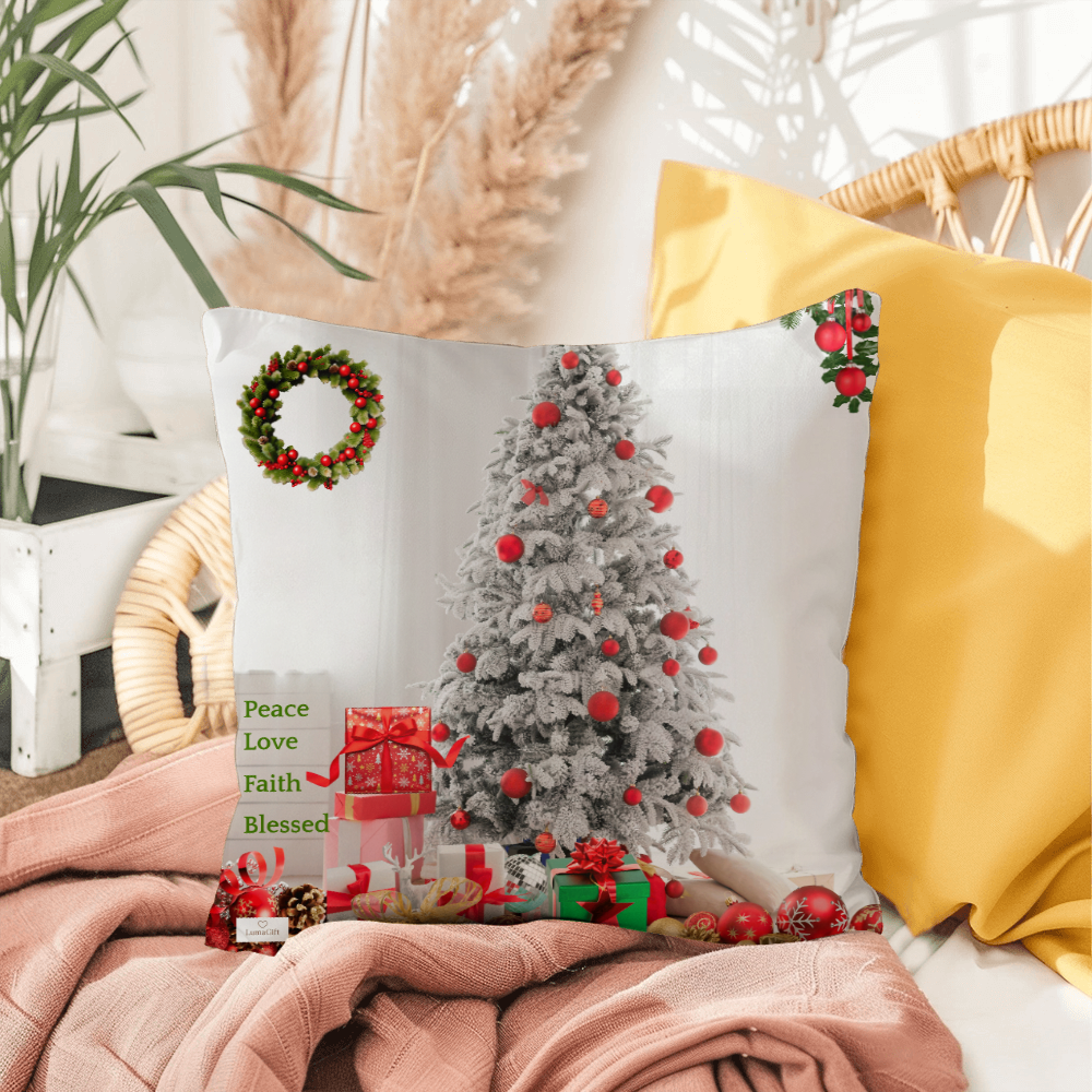 Merry Christmas Tree Gifts Pillow